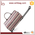 Waterproof Polyester Travel Bag With Trolley Lightweight Duffle Bag